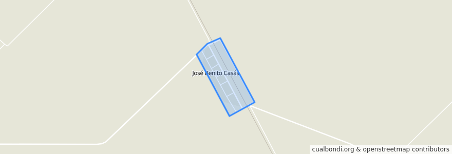 Mapa de ubicacion de José Benito Casás.