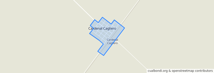 Mapa de ubicacion de Cardenal Cagliero.