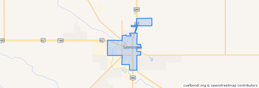 Mapa de ubicacion de Seminole.