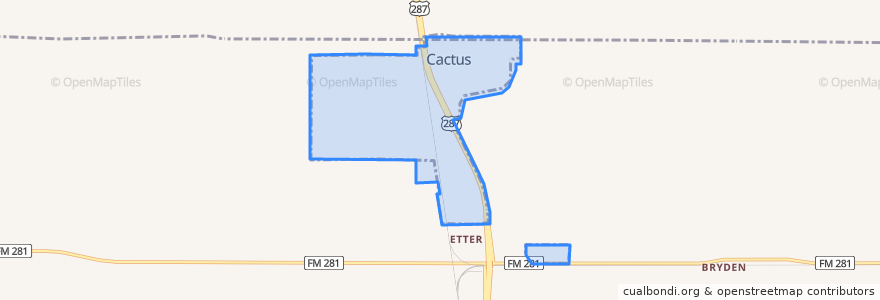 Mapa de ubicacion de Cactus.