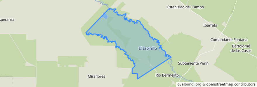 Mapa de ubicacion de Municipio de El Espinillo.