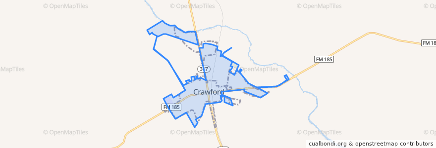 Mapa de ubicacion de Crawford.
