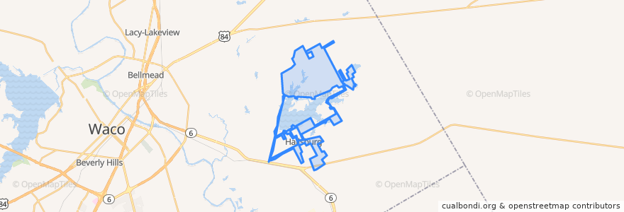 Mapa de ubicacion de Hallsburg.