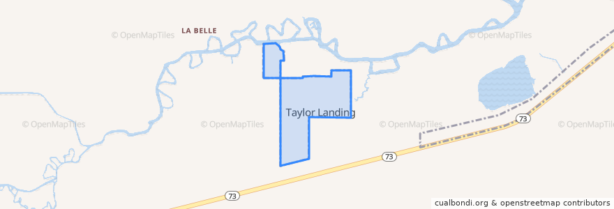 Mapa de ubicacion de Taylor Landing.