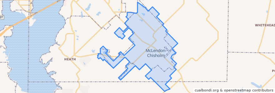 Mapa de ubicacion de McLendon-Chisholm.