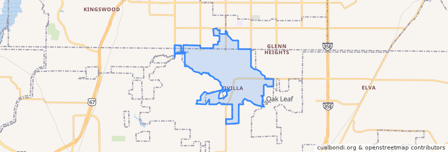 Mapa de ubicacion de Ovilla.