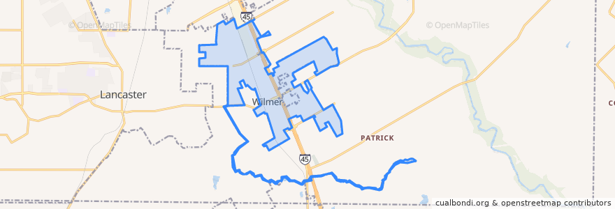 Mapa de ubicacion de Wilmer.