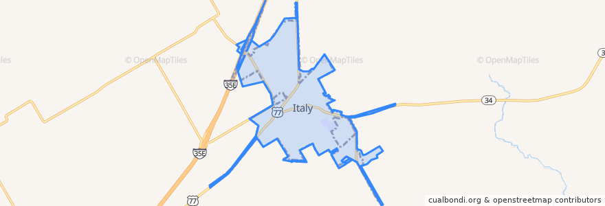 Mapa de ubicacion de Italy.
