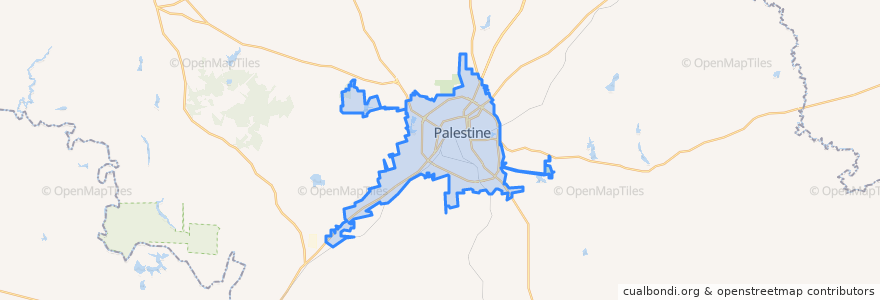 Mapa de ubicacion de Palestine.