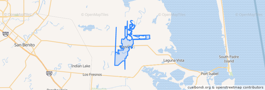 Mapa de ubicacion de Bayview.
