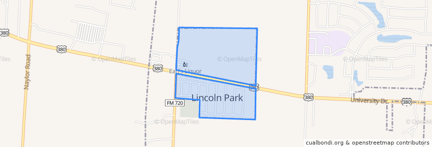Mapa de ubicacion de Lincoln Park.