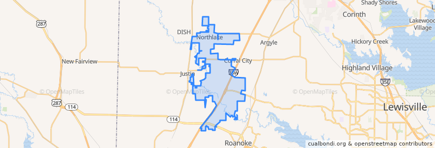 Mapa de ubicacion de Northlake.