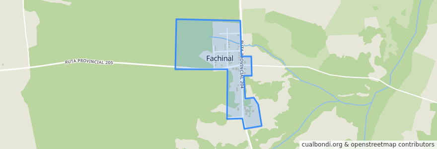 Mapa de ubicacion de Fachinal.