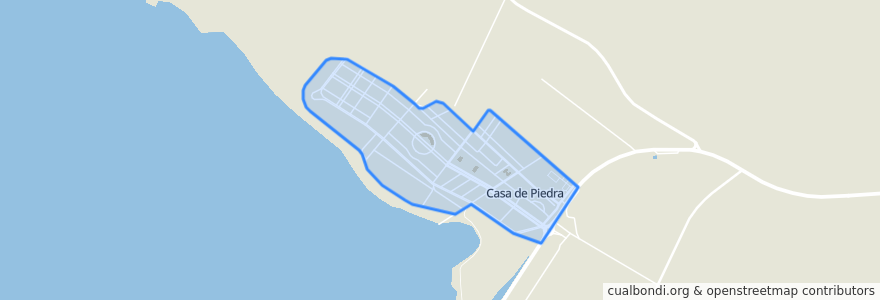 Mapa de ubicacion de Casa de Piedra.