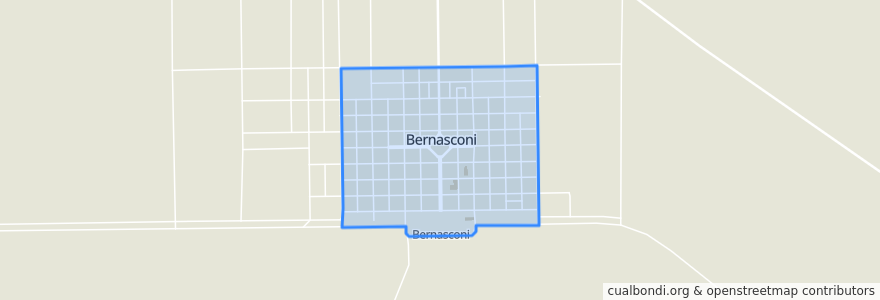 Mapa de ubicacion de Bernasconi.