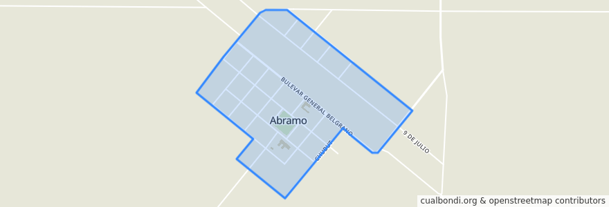 Mapa de ubicacion de Abramo.