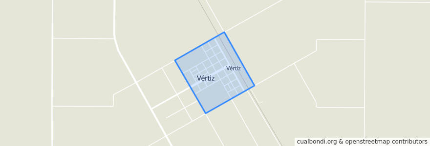 Mapa de ubicacion de Vértiz.