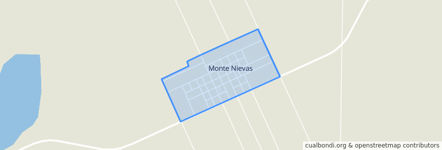 Mapa de ubicacion de Monte Nievas.