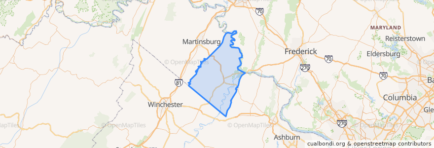 Mapa de ubicacion de Jefferson County.