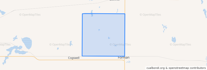 Mapa de ubicacion de Bowen Township.
