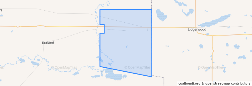 Mapa de ubicacion de Kingston Township.