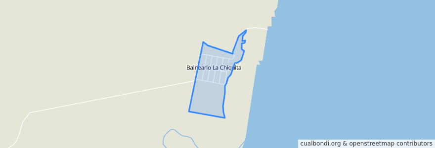 Mapa de ubicacion de Balneario La Chiquita.