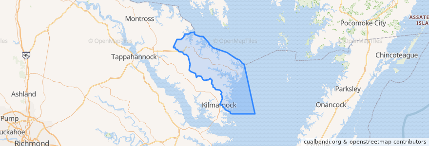 Mapa de ubicacion de Northumberland County.