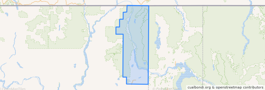 Mapa de ubicacion de Pend Oreille County.
