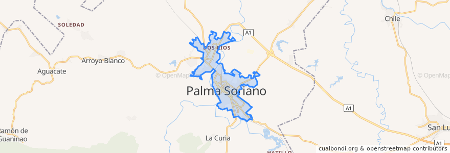 Mapa de ubicacion de Ciudad de Palma Soriano.