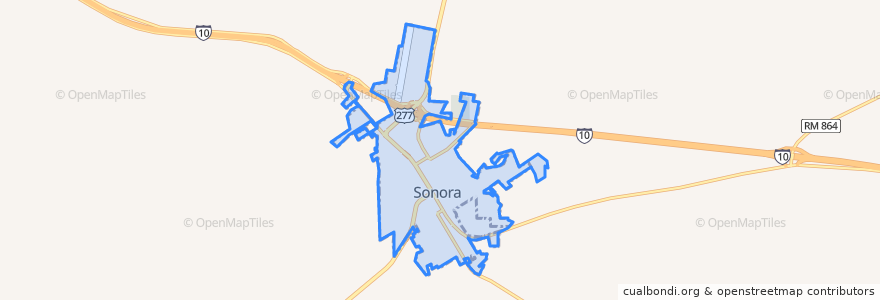 Mapa de ubicacion de Sonora.