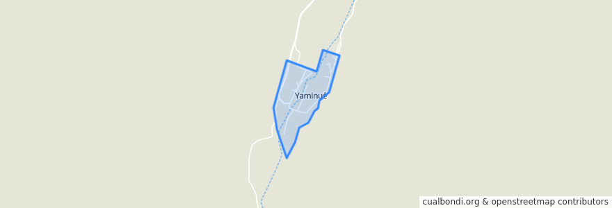 Mapa de ubicacion de Yaminué.