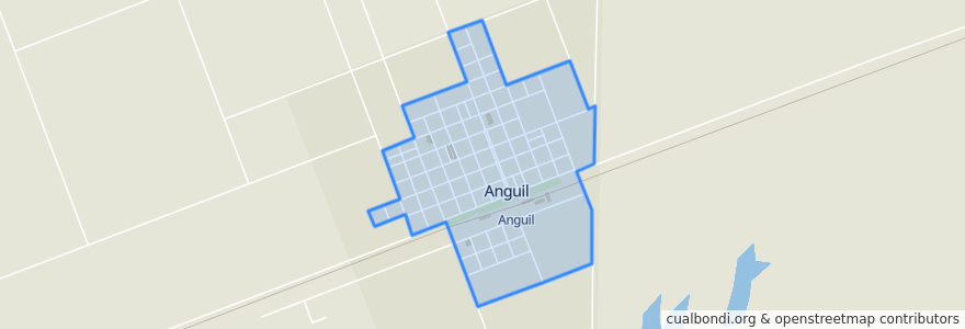 Mapa de ubicacion de Anguil.