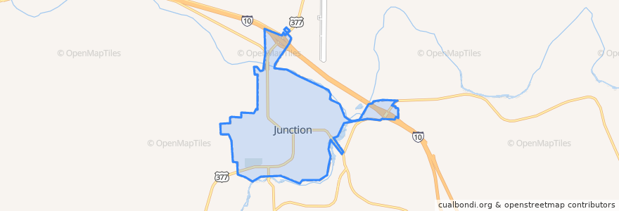 Mapa de ubicacion de Junction.
