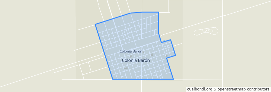 Mapa de ubicacion de Colonia Barón.