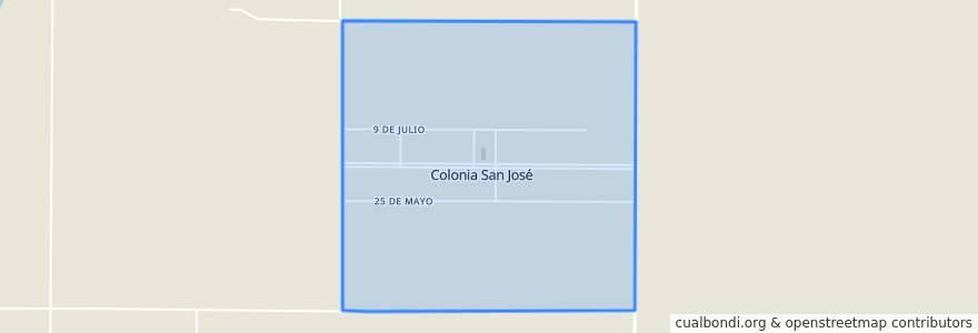 Mapa de ubicacion de Colonia San José.