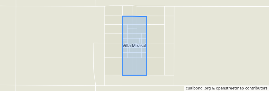 Mapa de ubicacion de Villa Mirasol.