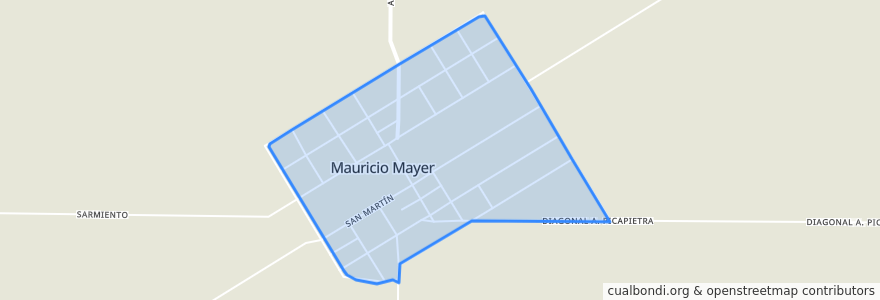 Mapa de ubicacion de Mauricio Mayer.