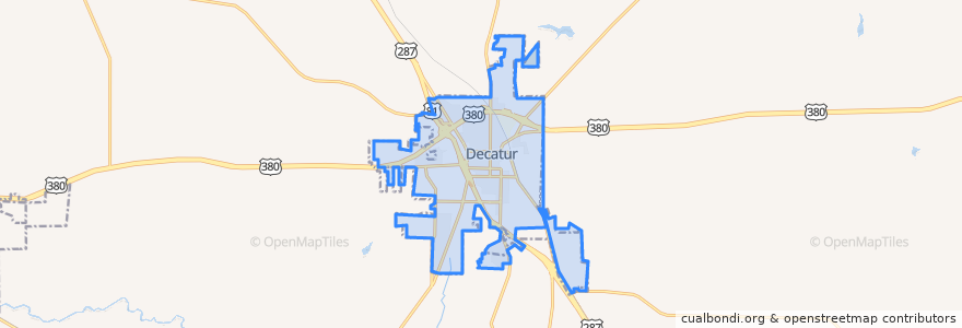 Mapa de ubicacion de Decatur.