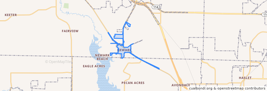 Mapa de ubicacion de Newark.