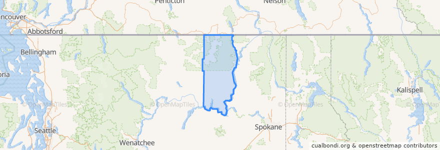 Mapa de ubicacion de Ferry County.