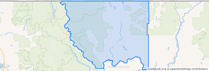 Mapa de ubicacion de Okanogan County.
