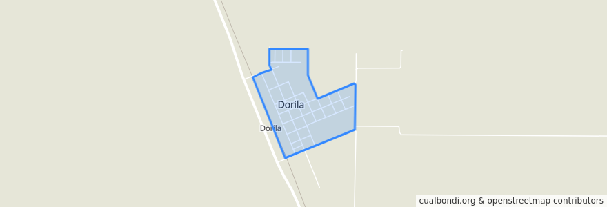 Mapa de ubicacion de Dorila.