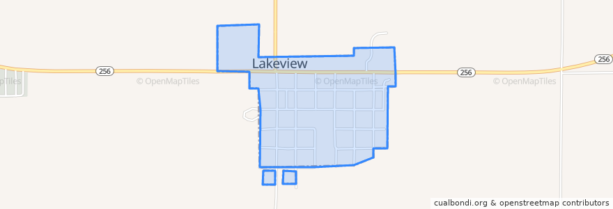 Mapa de ubicacion de Lakeview.