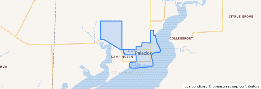 Mapa de ubicacion de Palacios.