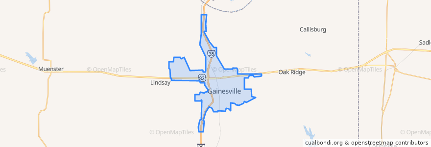 Mapa de ubicacion de Gainesville.