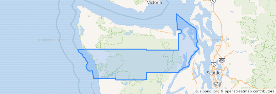 Mapa de ubicacion de Jefferson County.