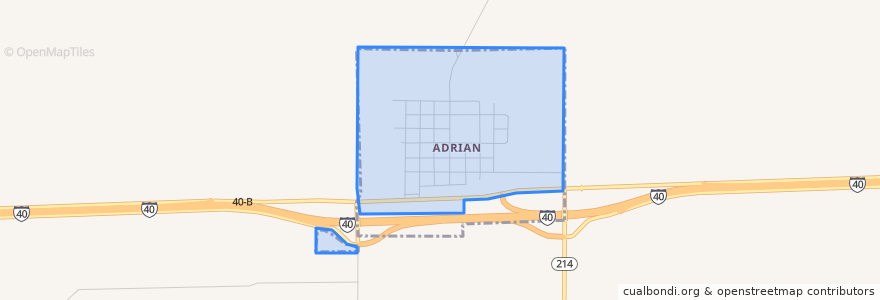 Mapa de ubicacion de Adrian.