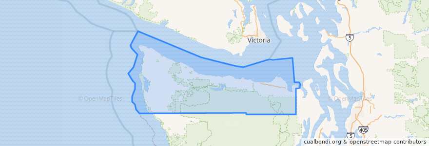 Mapa de ubicacion de Clallam County.