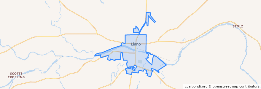 Mapa de ubicacion de Llano.