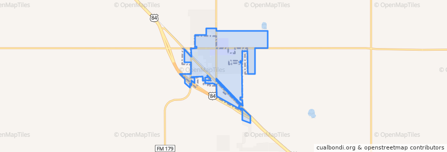 Mapa de ubicacion de Shallowater.